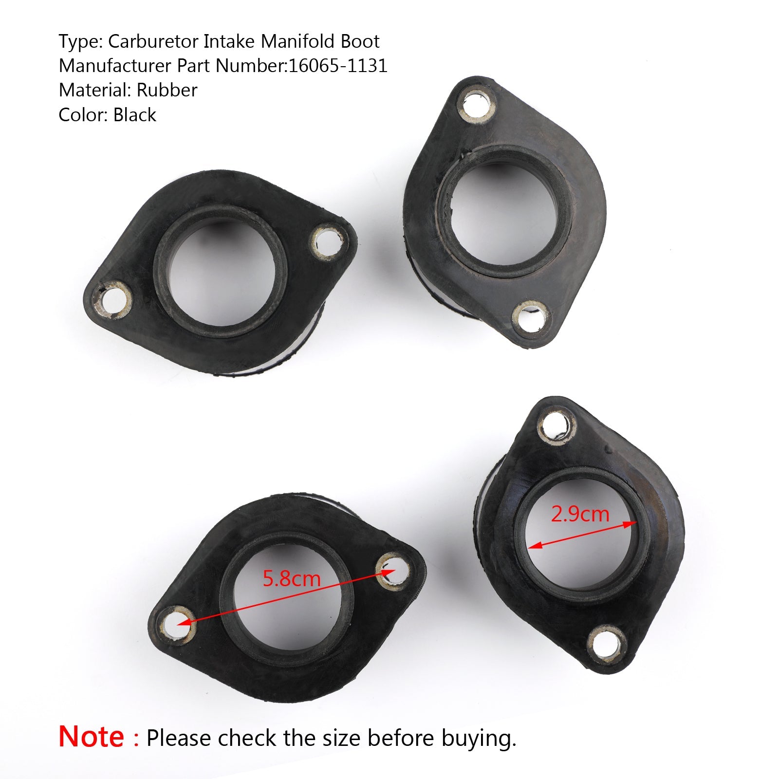 Kawasaki KZ1000 KZ1100 ZN1100 A1 B1 Carburetor Holder Intake Manifold Boot