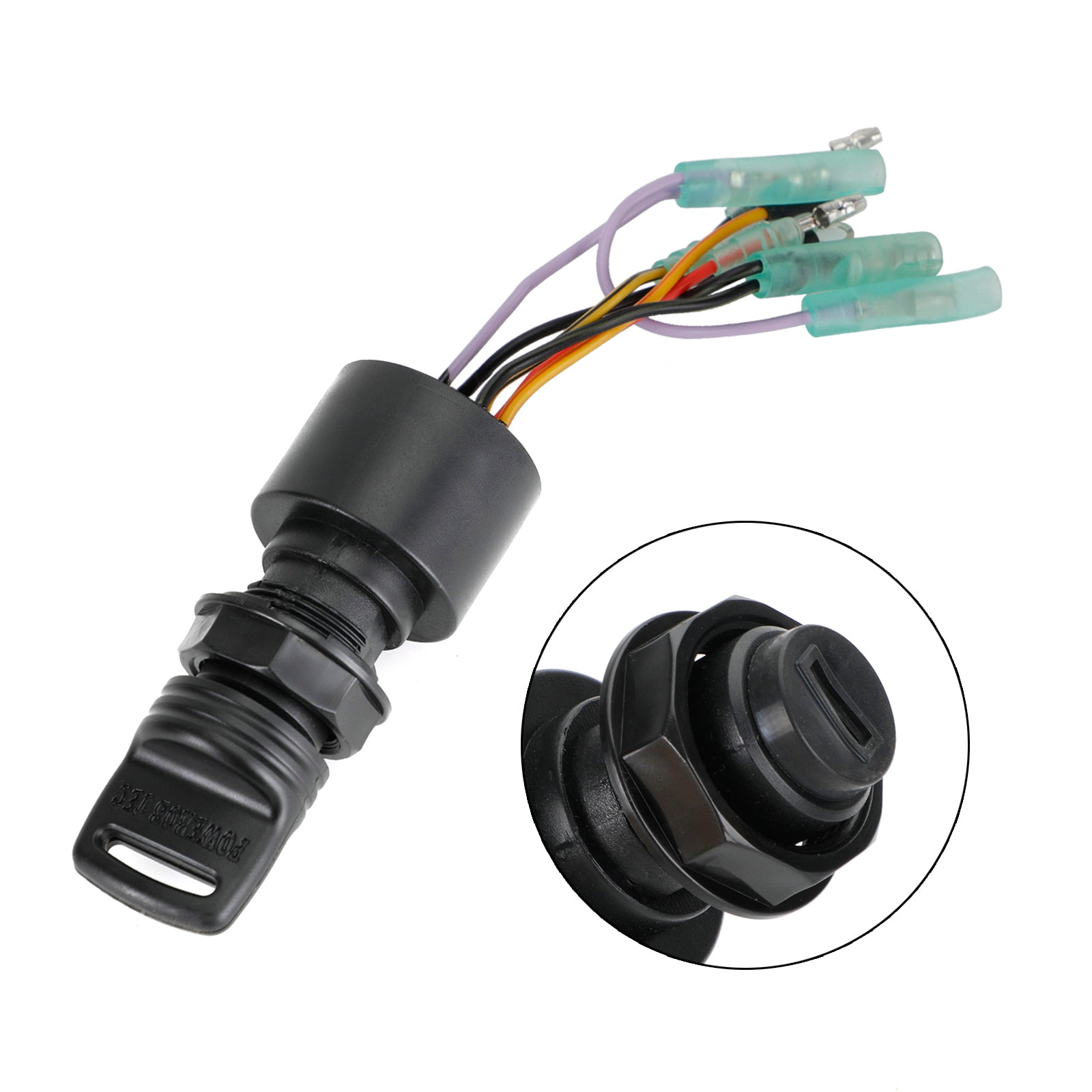 Boat Ignition Key Switch 87-17009A5 Fit for Mercury Accessories Remote Controls and Components Side Mount 1994 &amp; Up - Cat.# 90-8M0125572 Remote Control-4000 Side Mount(Power Trim)