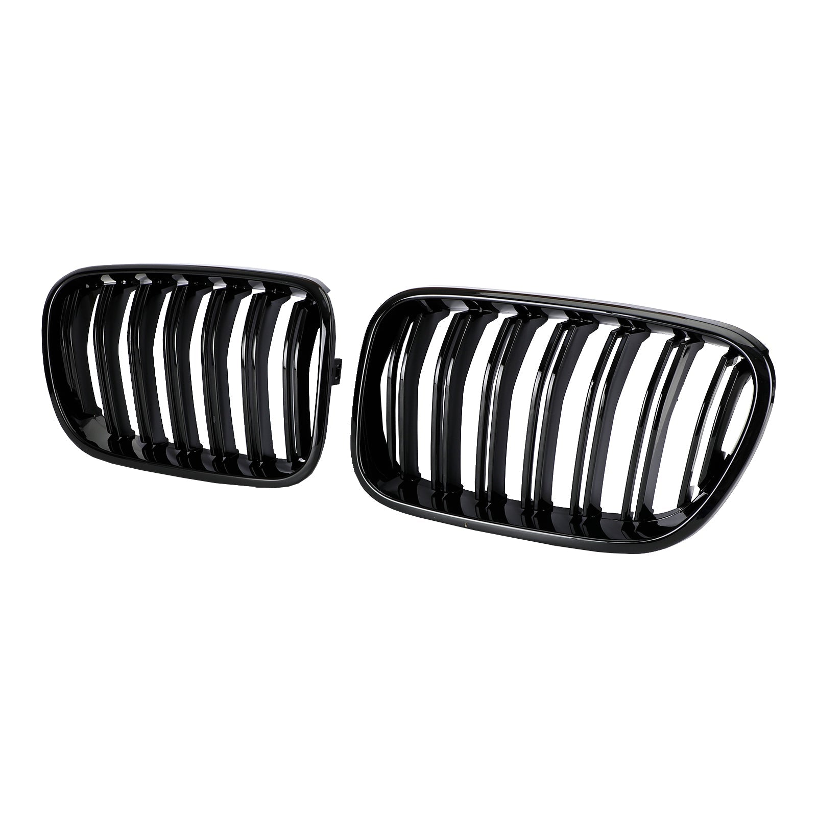 2011-2014 BMW X3 F25 Dual Line Gloss Black Front Bumper Kidney Grille Grill
