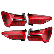2019-2023 For Audi A6 C8 4PCS Left Right Outer Inner LED Tail Light Assembly