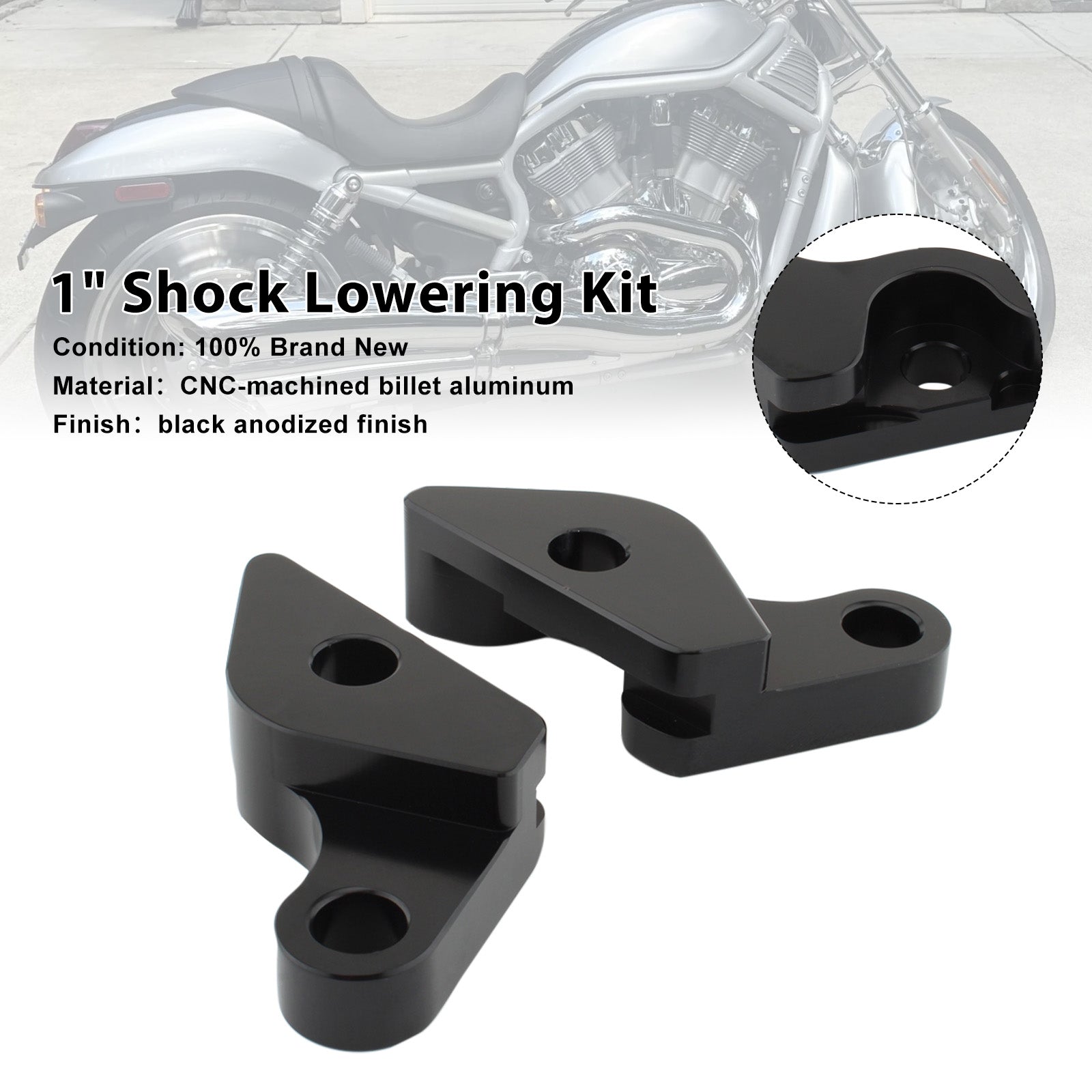 2007-2017 HARLEY VRSC V-ROD 1" Shock Lowering Kit