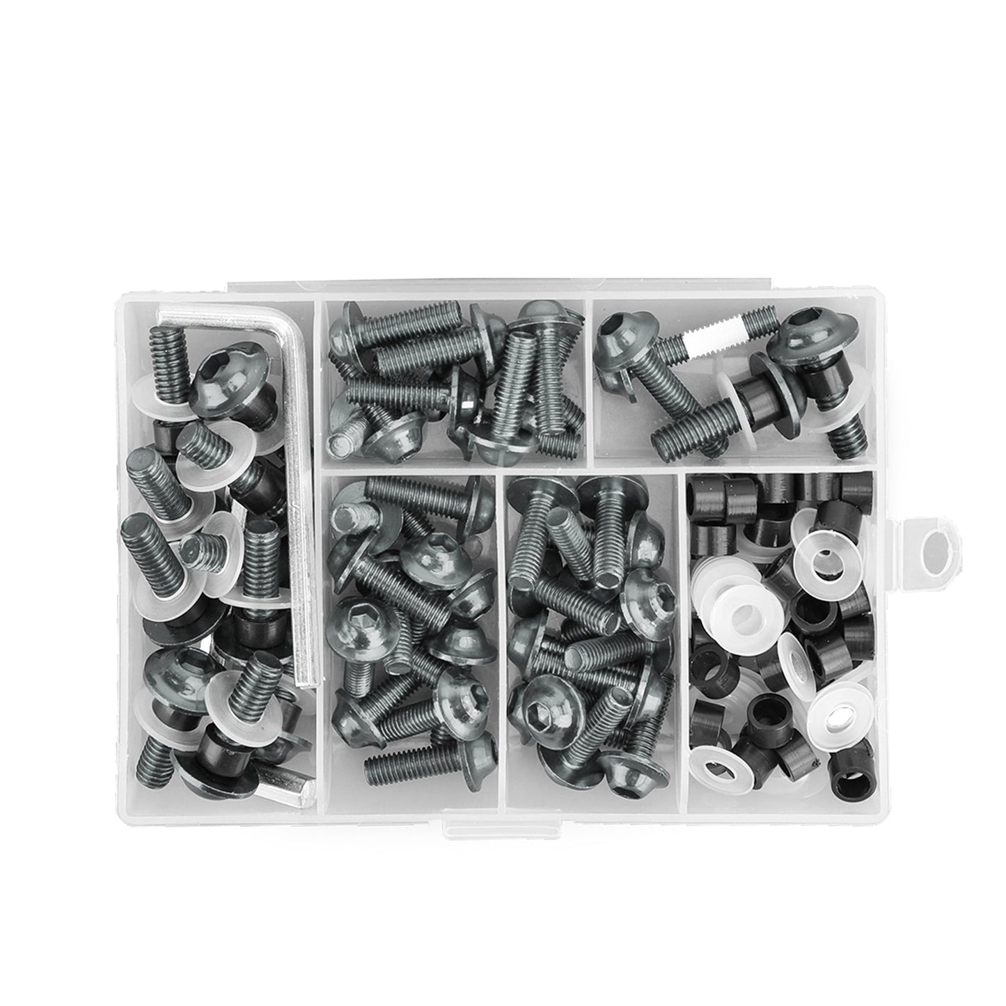 158Pcs Sportbike Windscreen Fairing Bolts Kit Fastener Clips Screws Titanium