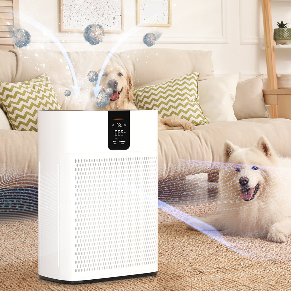 Smoke HEPA Air Purifier 15dB Quiet Sleep Mode. Smart Air Purifiers with App for Pet Hair Odor Dander Air Purifier for Home Bedroom Large Room Up to 2400 Ft2, Office Dust with 2 Filters