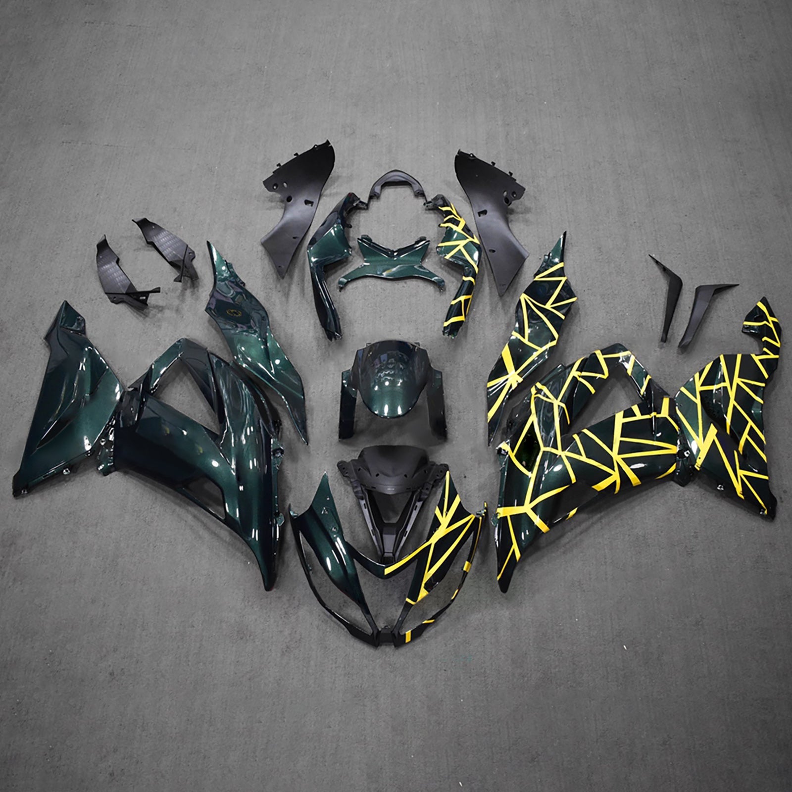 Injection Fairing Kit Bodywork Plastic ABS fit For Kawasaki ZX6R 636 2013-2018