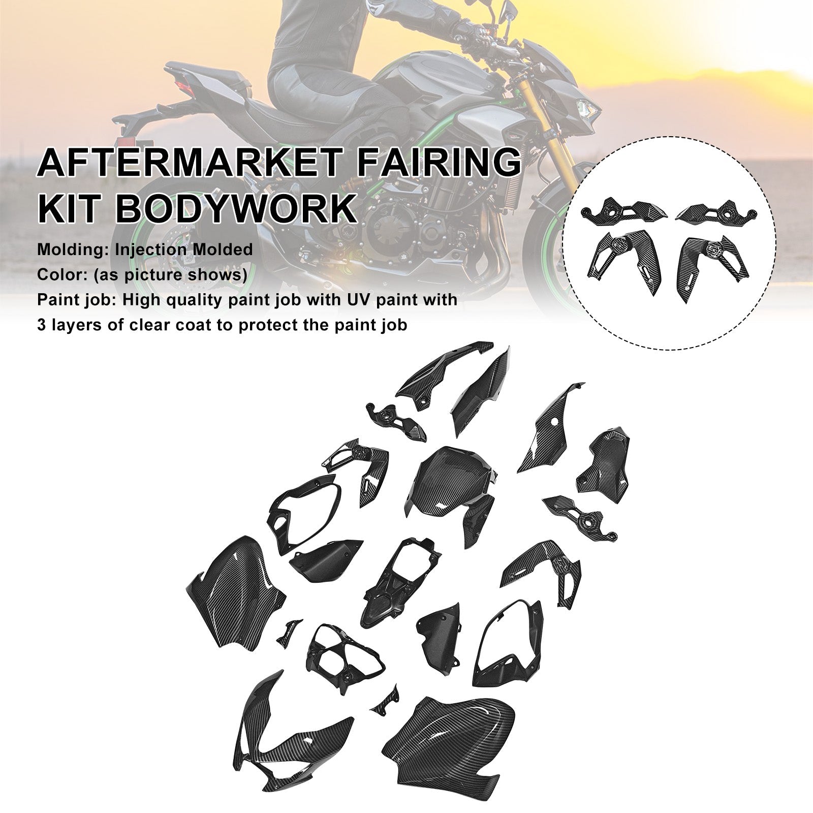 Injection Bodywork Fairing Kit for Kawasaki Z900 2025-2026