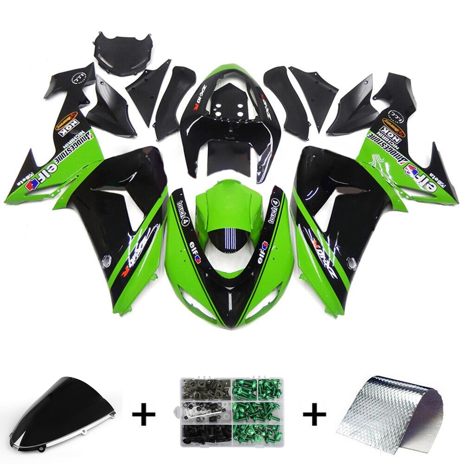 2006-2007 Kawasaki ZX10R Fairing Kit Bodywork Plastic ABS