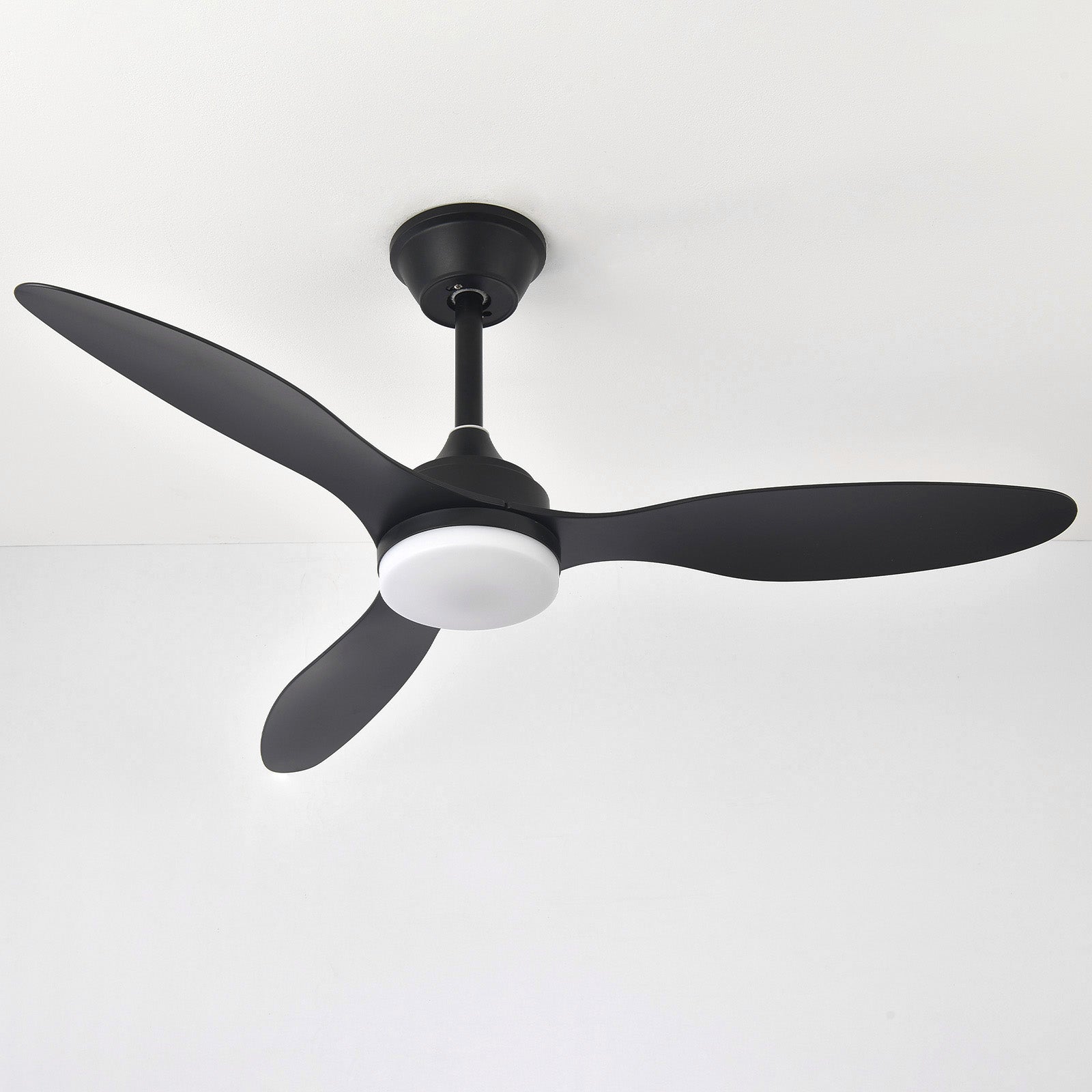 42" Pendant Ceiling Fan with Light Dimmable Black Quiet DC Motor Remote