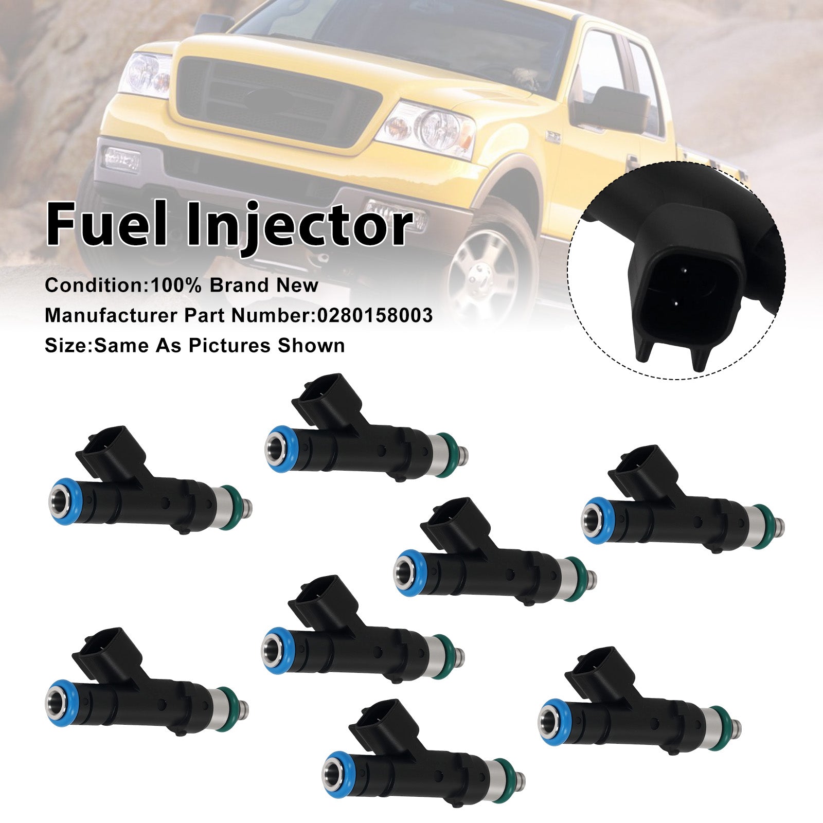 8Pcs Fuel Injector For Ford F-150 Lariat 5.4L V8 04 0280158003