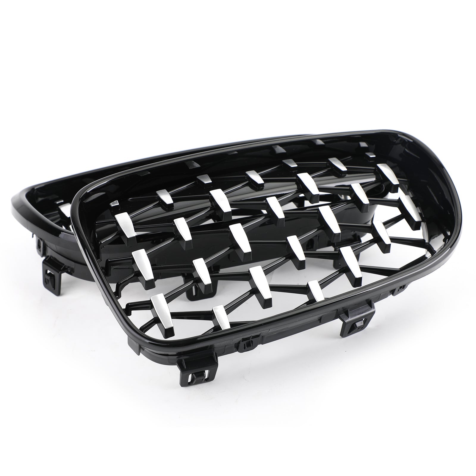Front Grille Fit for BMW 1 Series E81 E87 E82 E88 128i 135i 2008-2012 Black & Chrome Generic
