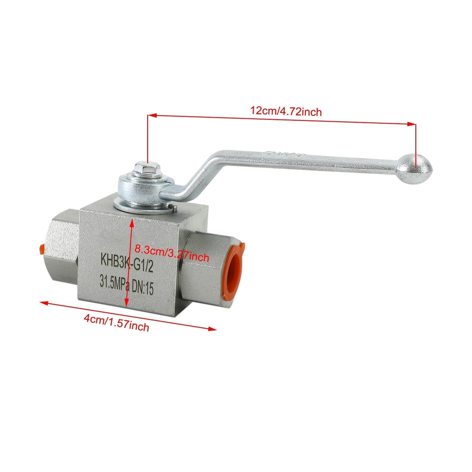 3 Way Hydraulic Ball Valve 1/4" NPT Female High Pressure Ball Valve