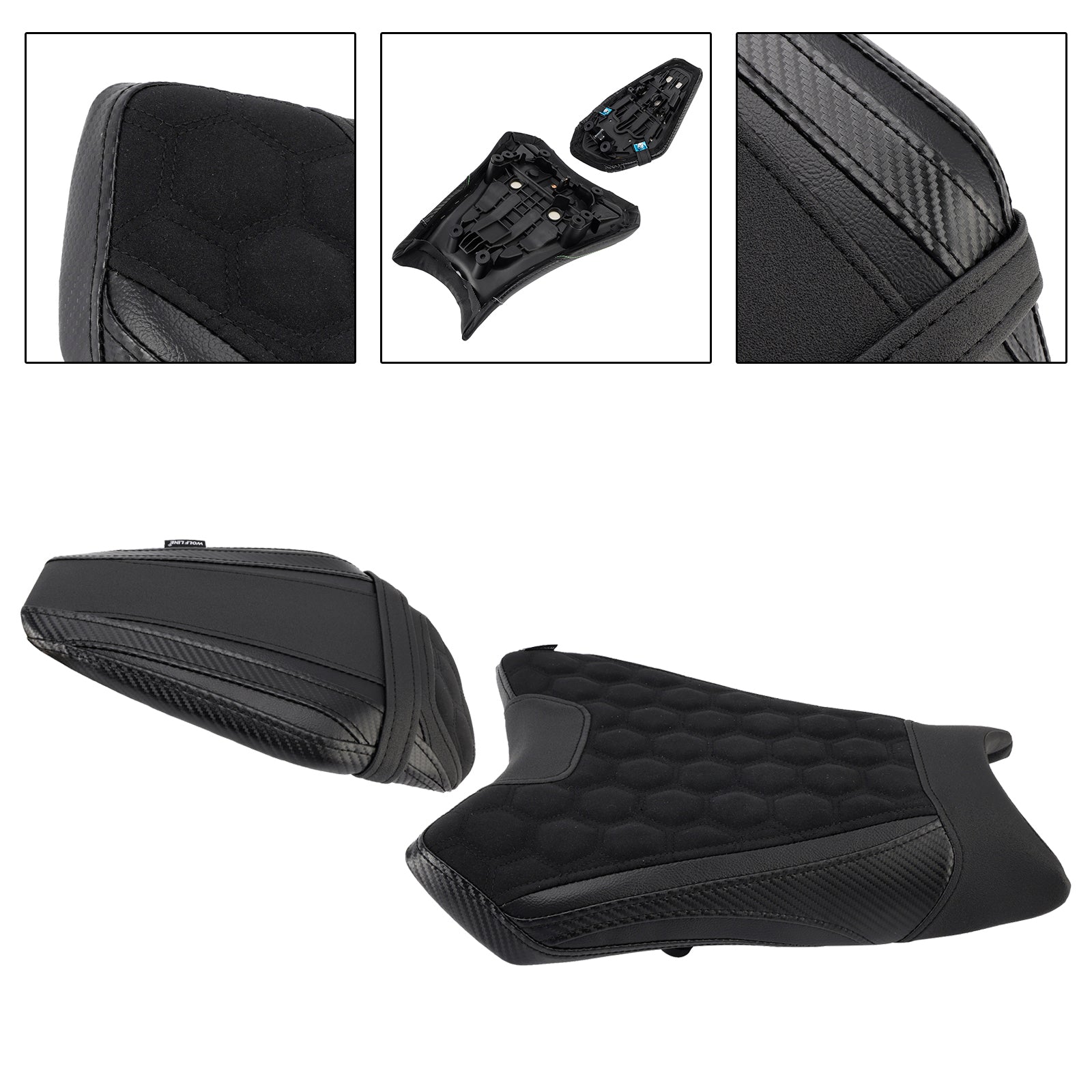 2024-2025 For Bmw R1300Gs R 1300 Gs Front&Rear Raider Passenger Cushion Kit Black1