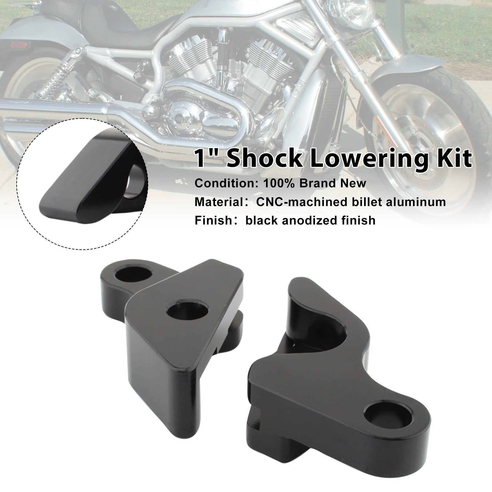 2007-2017 HARLEY VRSC V-ROD 1" Shock Lowering Kit