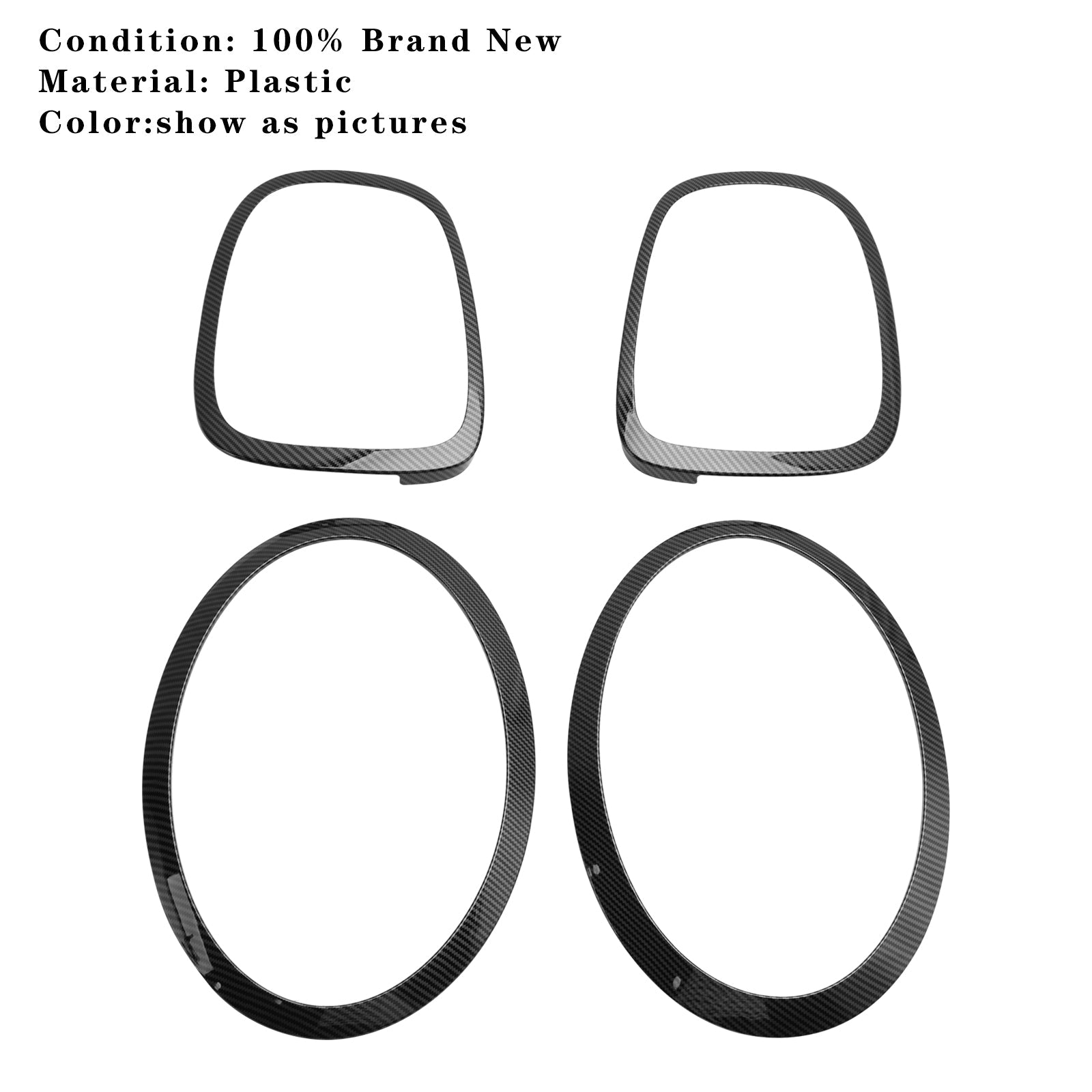 2014 onward MINI 5DR Hatchback Cooper S, Cooper SD 4PCS Headlight TailLight Trim Surround Bezel Ring Set 51712285495 51712285496