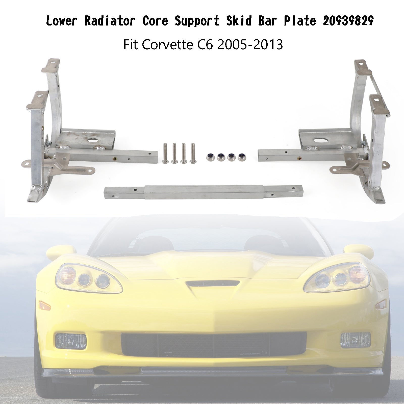 2004-2009 Cadillac XLR Lower Radiator Core Support Skid Bar Plate 20939829