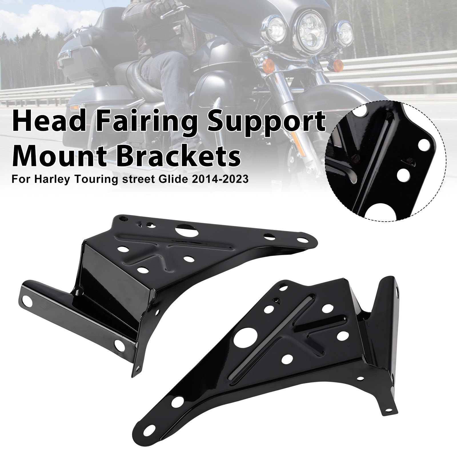 2014-2023 Harley Touring street Glide Head Mount Brackets 57000169 57000170