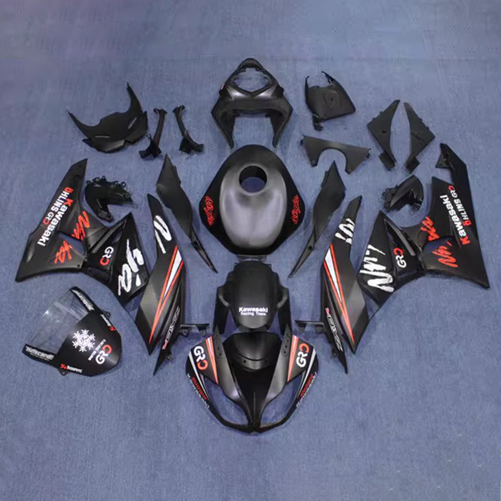 Injection Fairing Kit Bodywork Plastic ABS fit For Kawasaki ZX6R 636 2009-2012