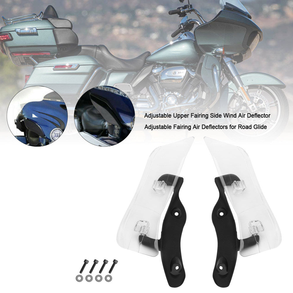 15-20 Road Glide Generic Adjustable Upper Fairing Side Wind Air Deflector