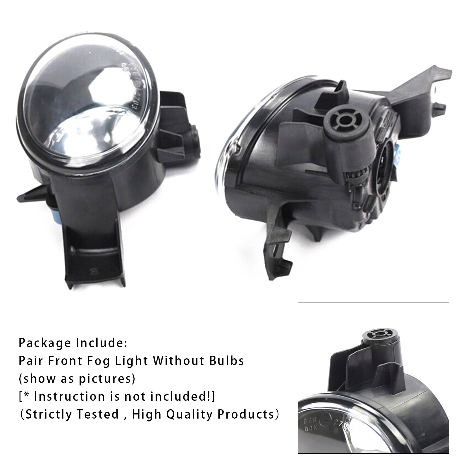 2008-2011 BMW X6 E71 E72 Pair Front Fog Light Lamps Without Bulbs 63177187631