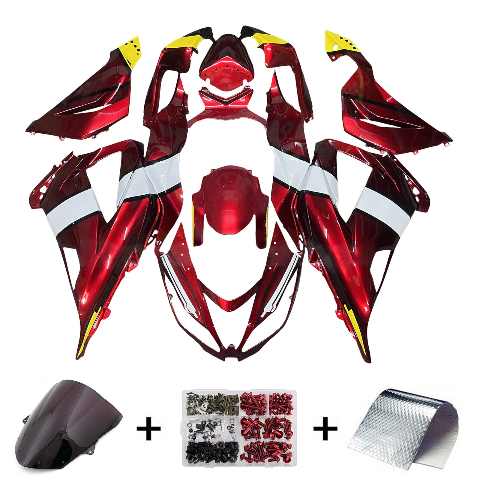 Injection Fairing Kit Bodywork Plastic ABS fit For Kawasaki ZX6R 636 2013-2018