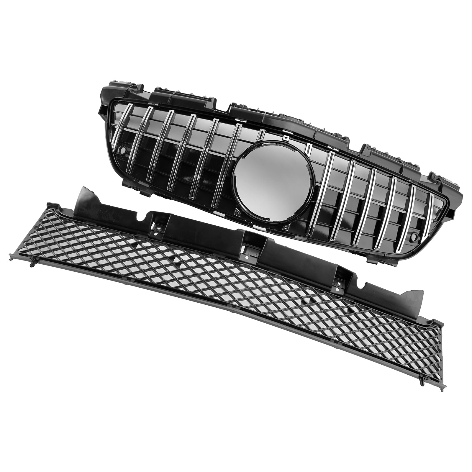 2011-2016 Mercedes-Benz SLK-Class R172 SLK55 Pre-Facelift Chrome Front Upper Lower Grille Fit Mercedes SLK-Class R172 SLK55