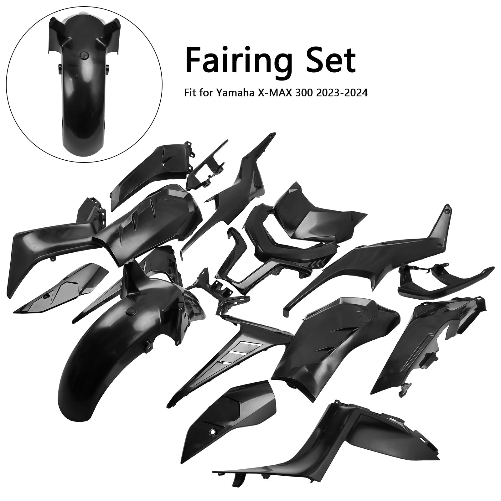 2023 2024 Yamaha X-MAX 300 XMAX Bodywork Fairing Injection Unpainted