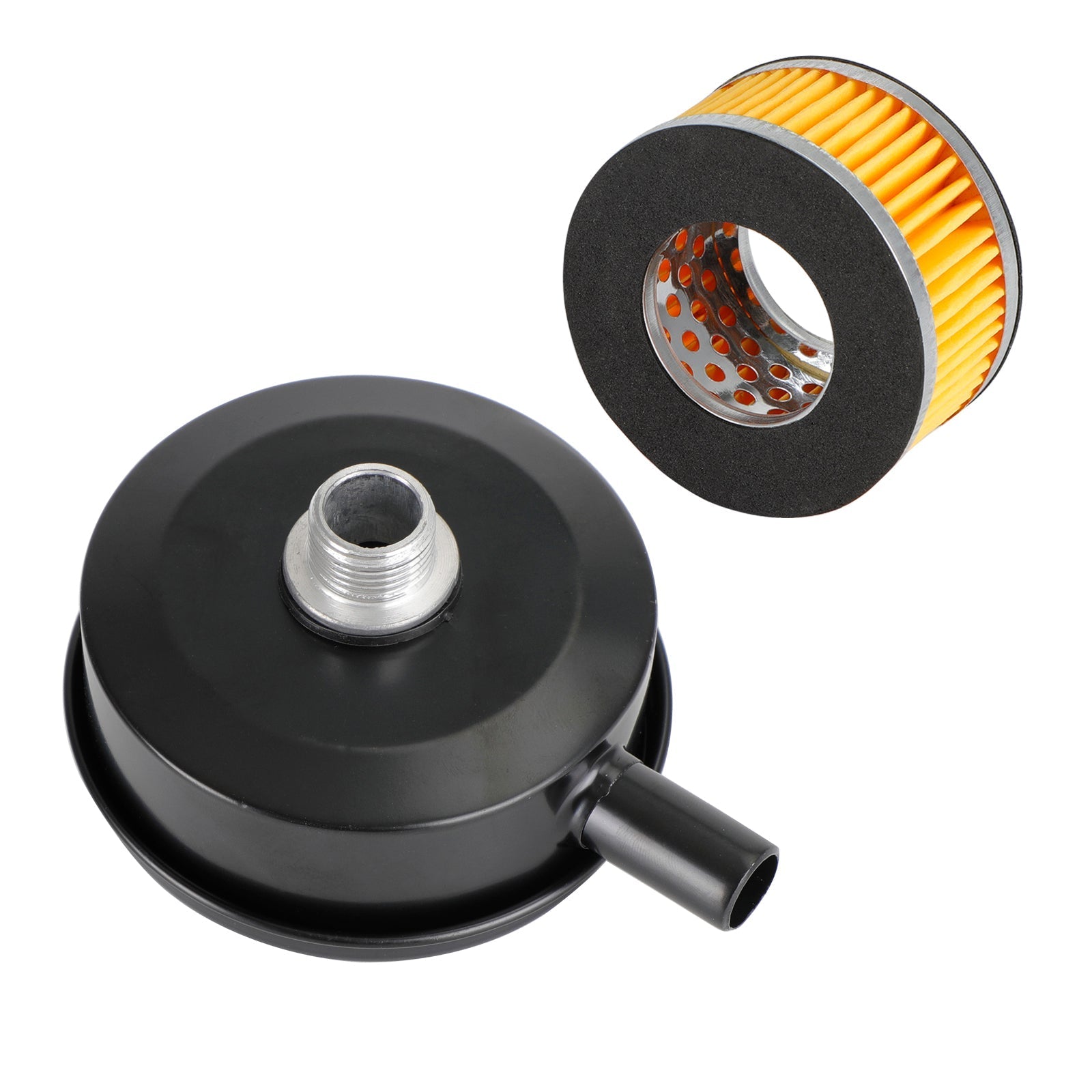 2x Filter Metal Air Compressor Intake Filter Noise Muffler Silencer 13/16/20mm