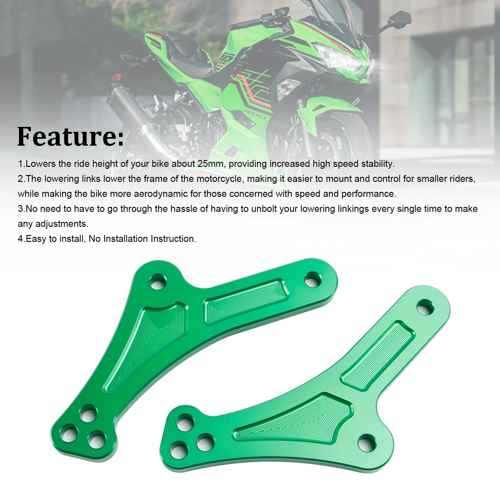 2023-2024 kawasaki ZX-25R ZX-4R Adjustable Lower Suspension Links