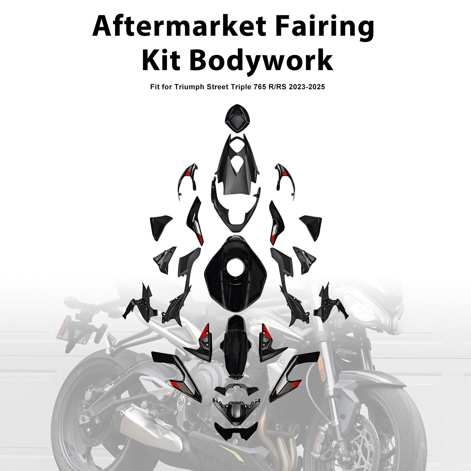 Injection Bodywork Fairing Kit for Street Triple 765 R/RS 2023-2025