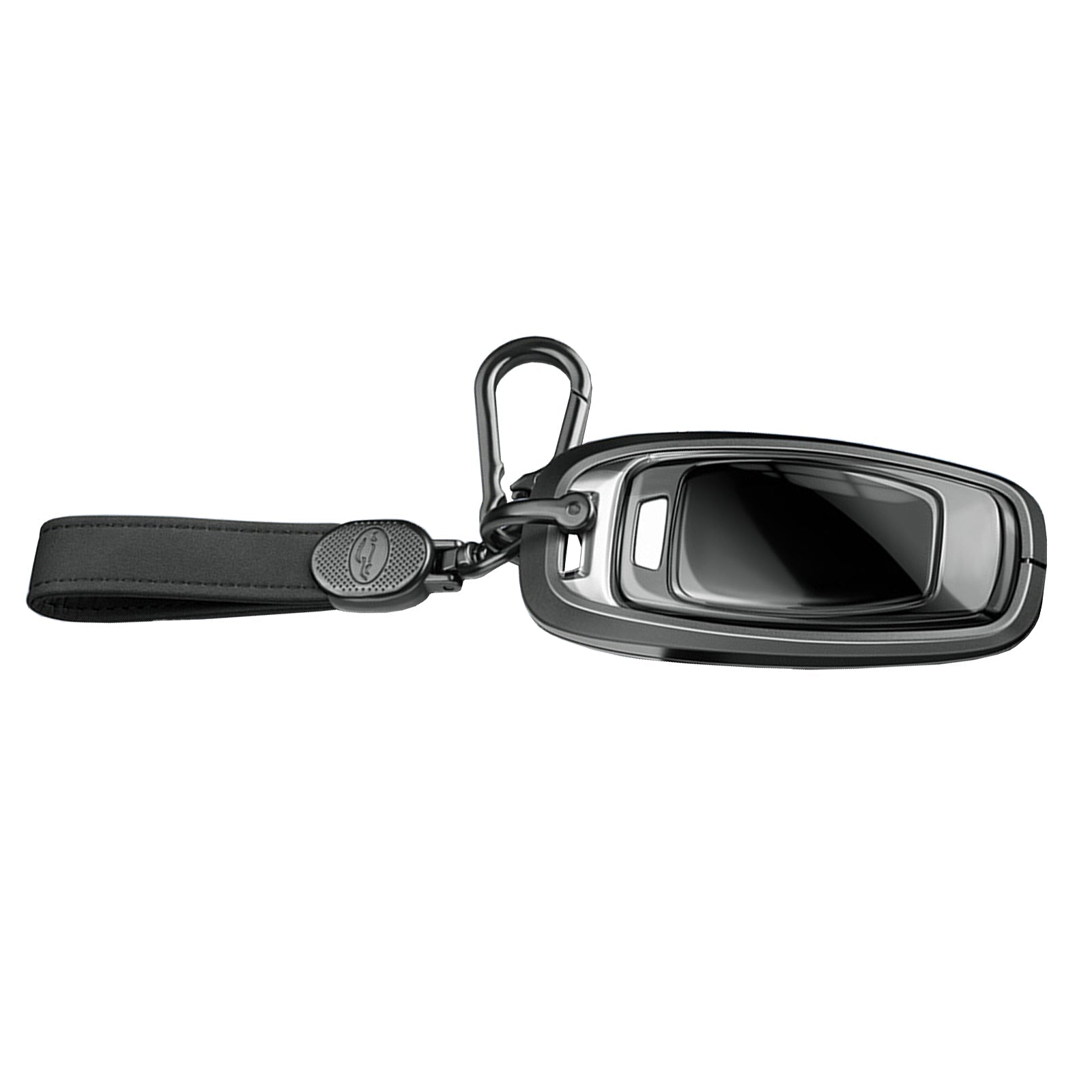 Aluminum Alloy TPU Black Car Key Case Cover With Buckle For Audi a6l a4l a3