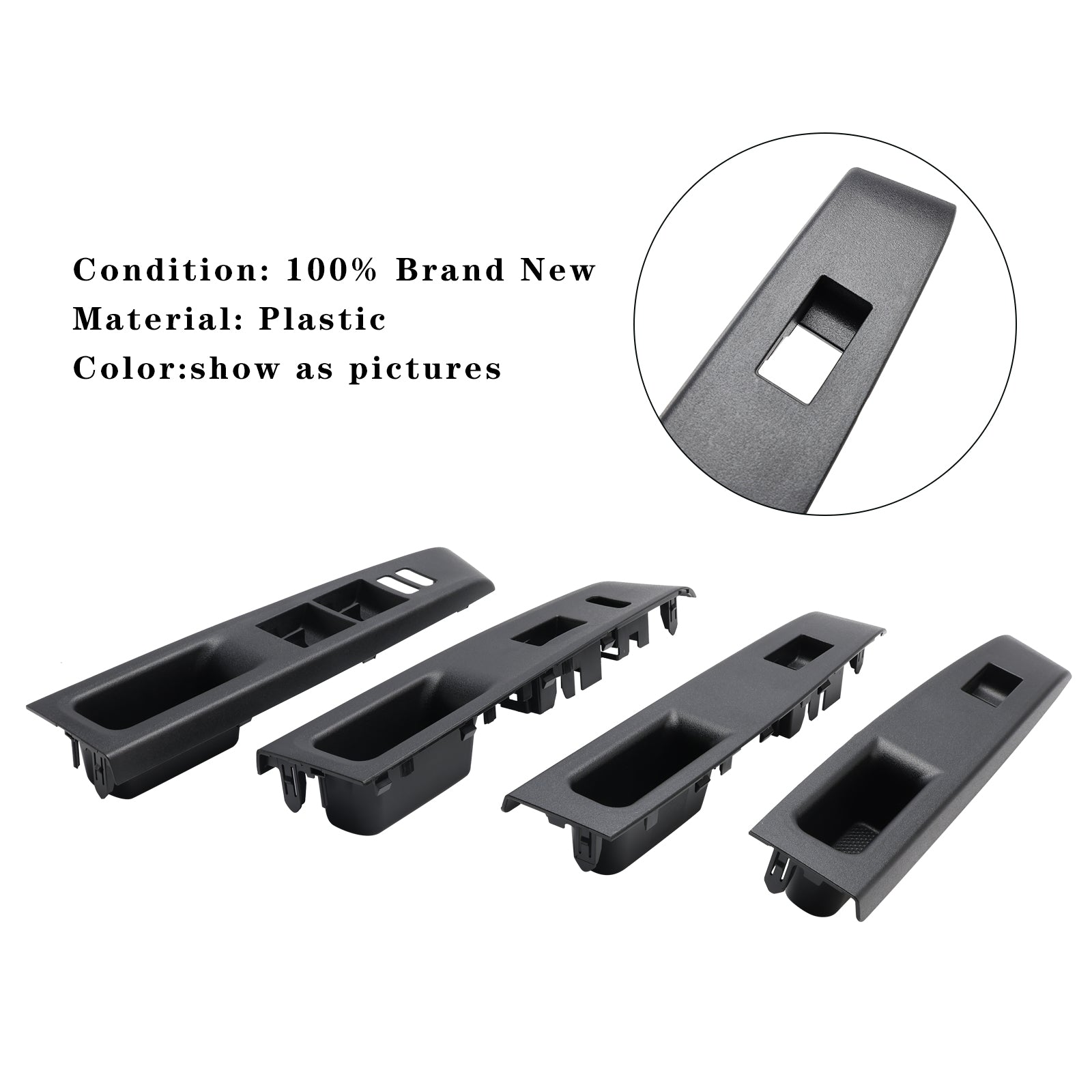 2011-2014 Toyota Yaris 4pcs Window Switch Panel Bezel Trim 74232-52550-C0 74231-52650-C0