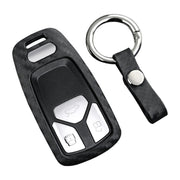 Leather Silicone Car Key Case Cover With Buckle For Audi