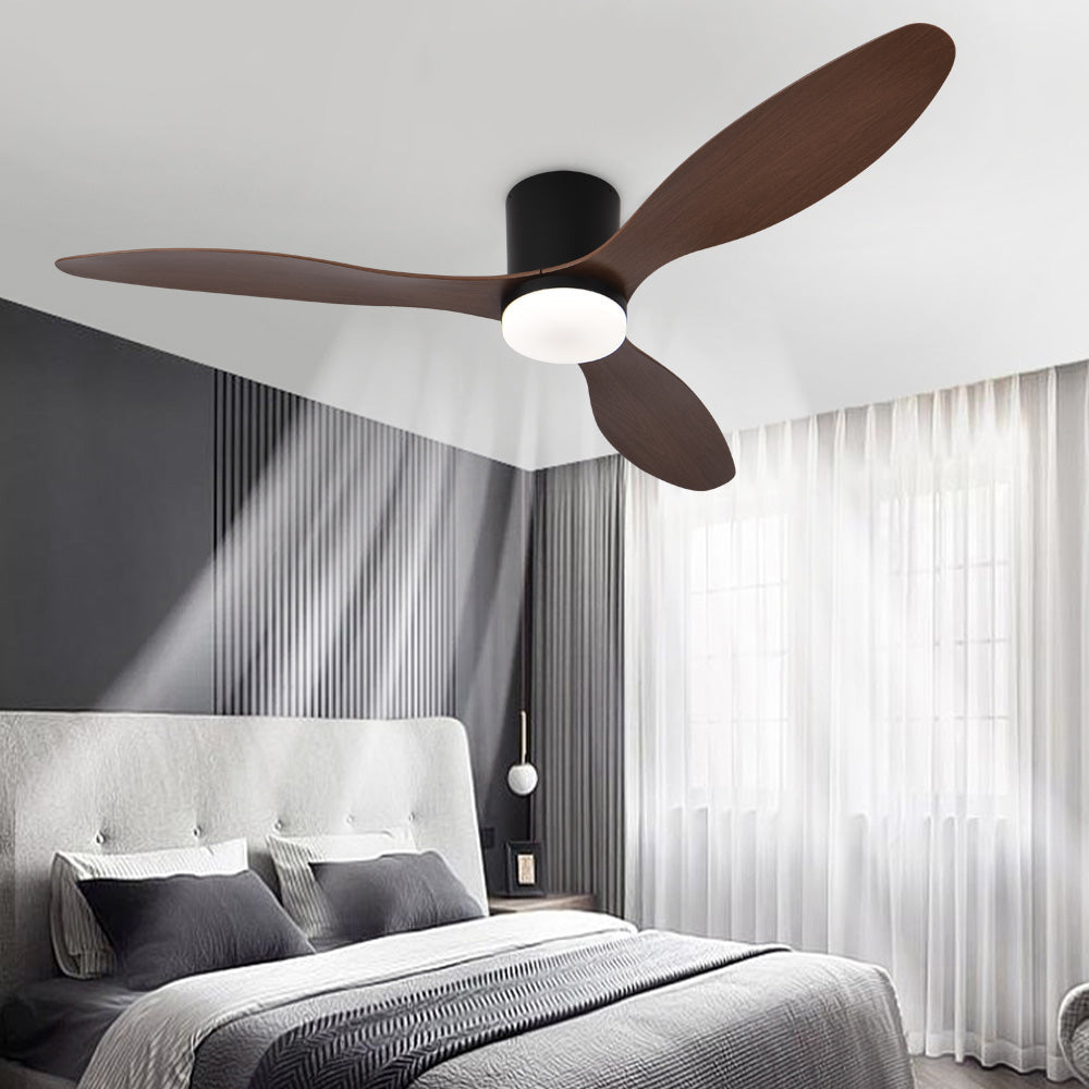Dimmable LED DC Motor 42” Profile Ceiling Fan with Lights Remote/App Control