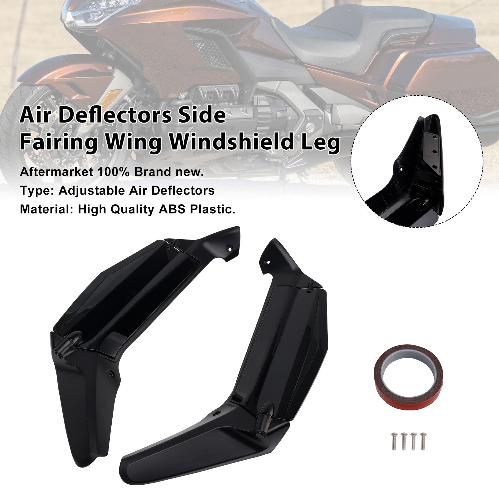 2018-2024 Honda Goldwing GL1800 Air Deflectors Side Fairing Wing Windshield Leg
