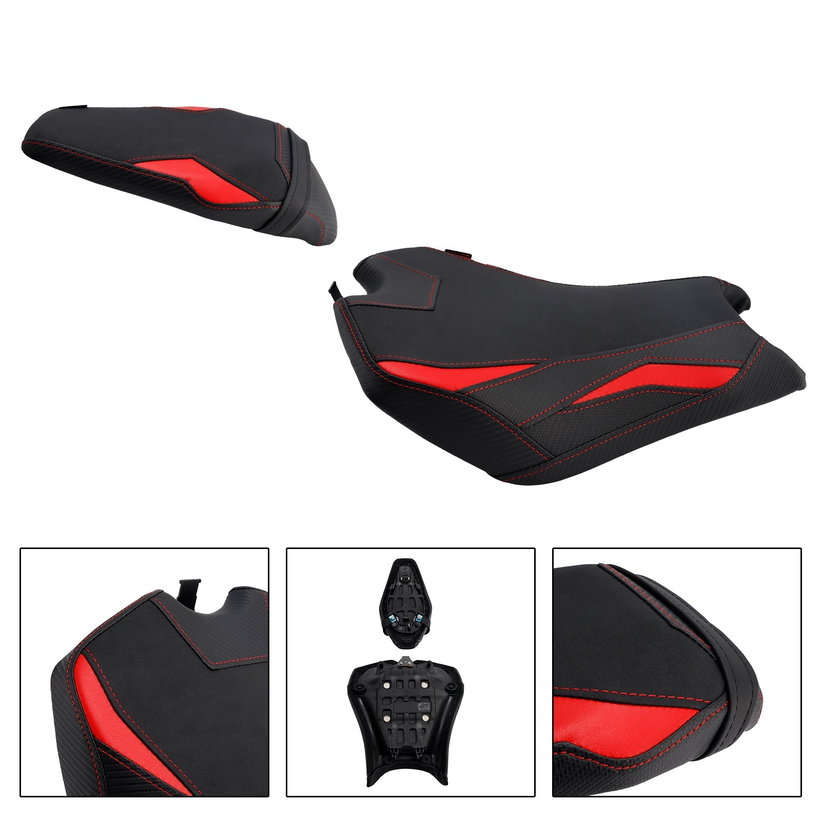 2025- For Kawasaki Z900 Zr900-F Front&Rear Raider Passenger Cushion Kit Red1