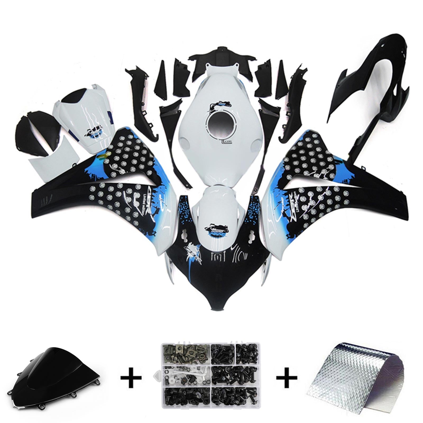 2008-2011 Honda CBR1000RR Injection Fairing Kit Bodywork Plastic ABS#201