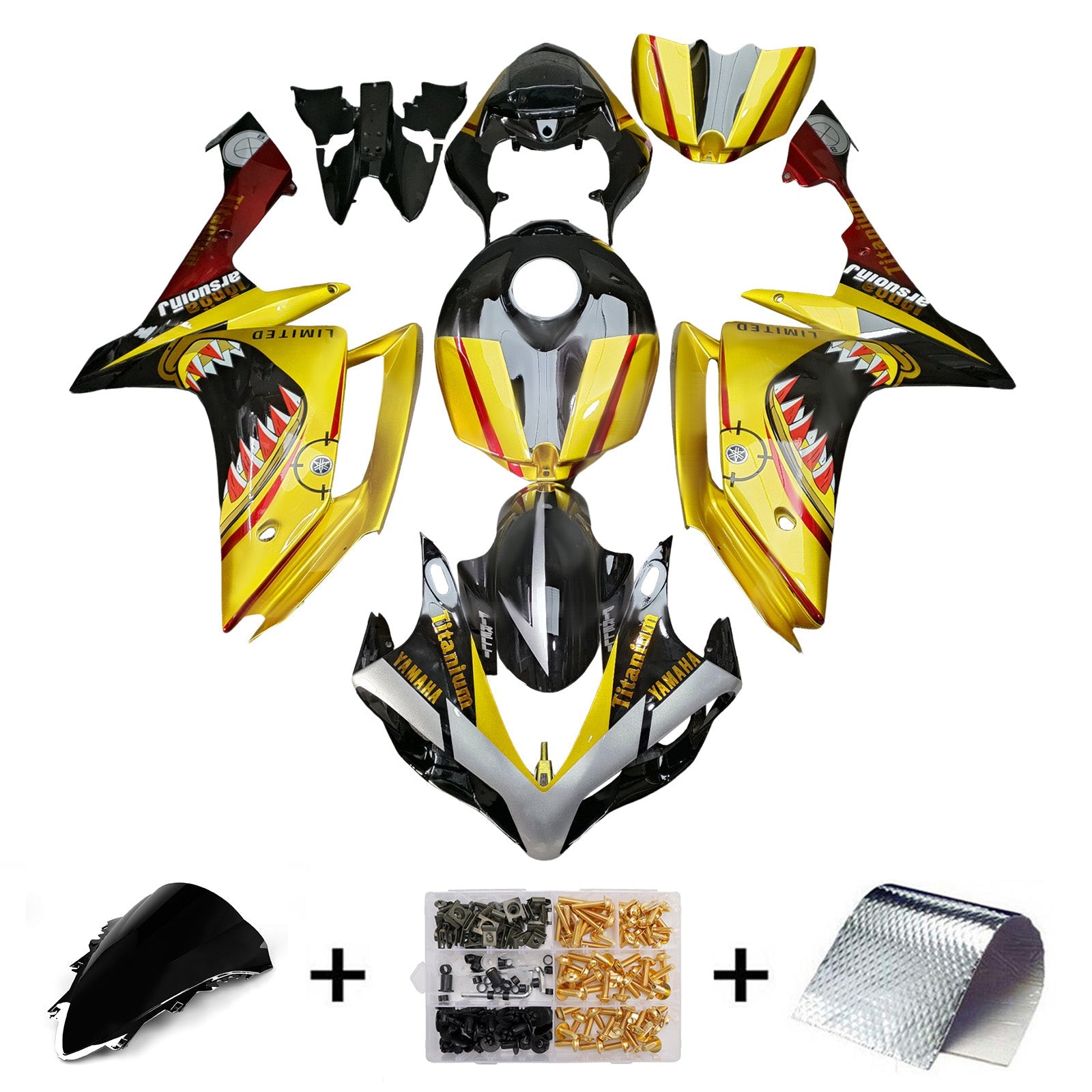 Injection Fairing Kit Bodywork Plastic ABS For Yamaha YZFR1 YZF-R1 2007-2008