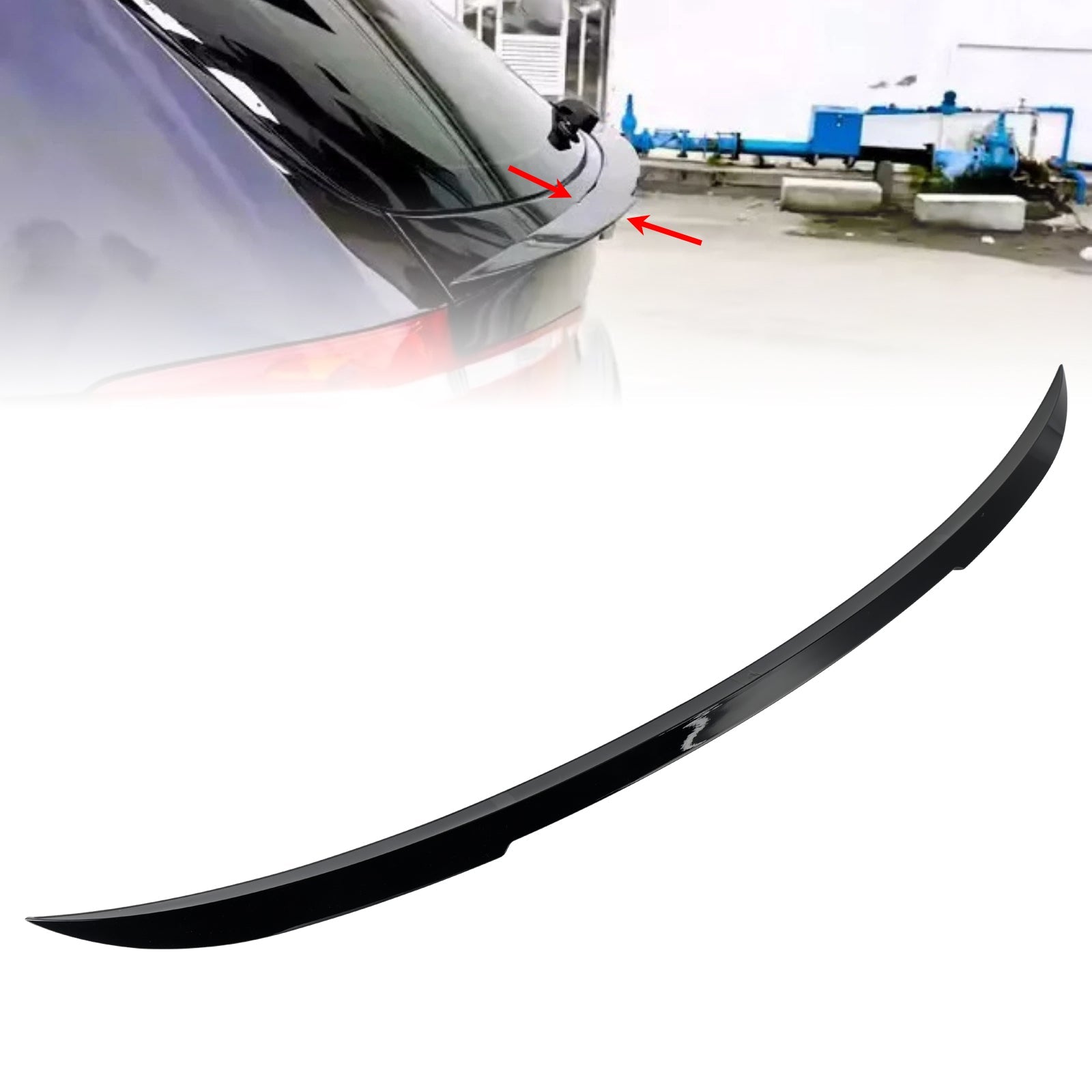 2010-2018 BMW X3 F25 Gloss Black Rear Mid Boot Spoiler