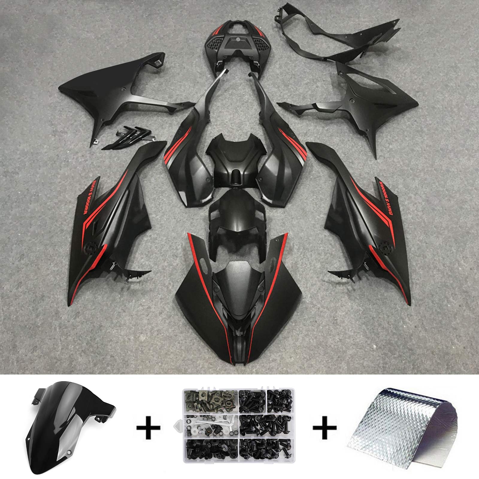 2019-2022 BMW S1000RR Amotopart Injection Fairing Kit Bodywork Plastic ABS #126