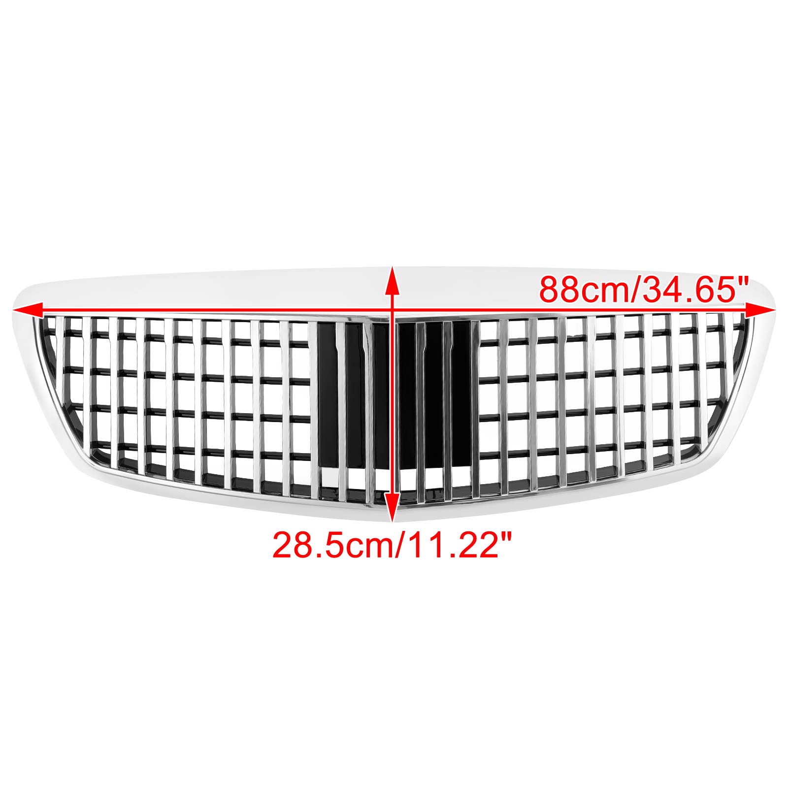 2007-2009 Benz S-Class W221 S550 S63 S450 MayBach Style Grille Grill Chrome