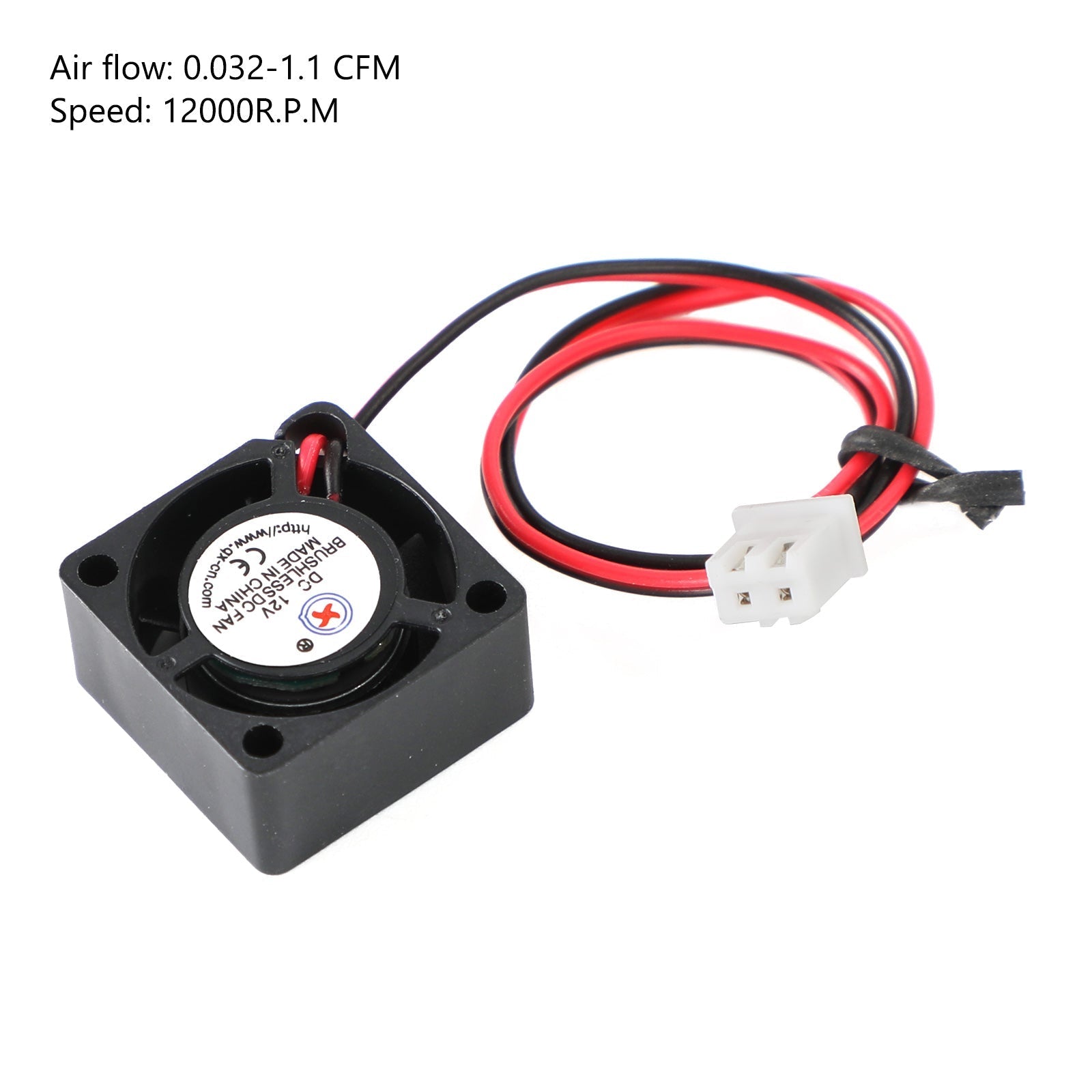 Brushless DC Cooling Blower Fan 12V 0.77A 2010 20x20x10mm Sleeve 2 Pin Wire
