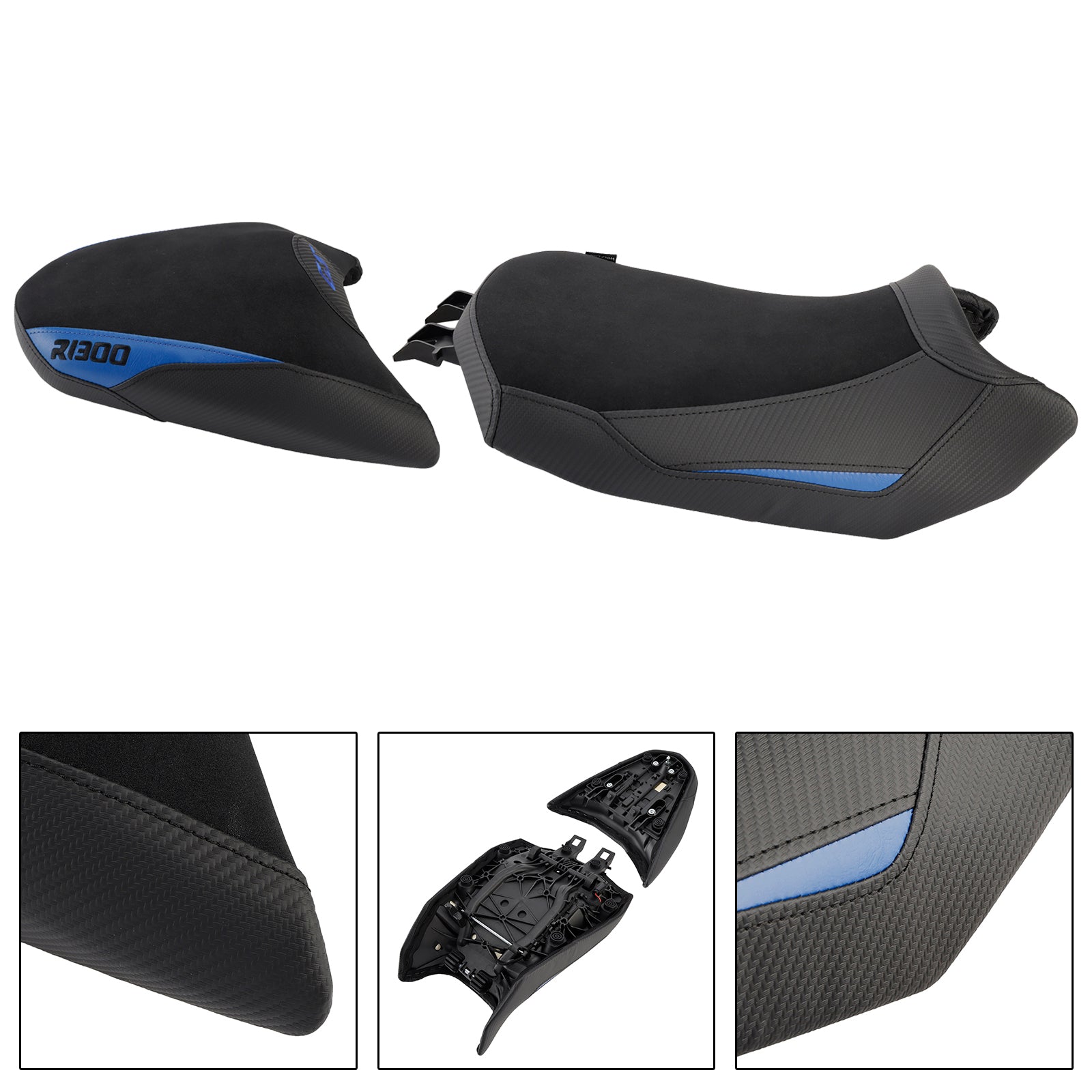 2024-2025 For Bmw R1300Gs R 1300 Gs Front&Rear Raider Passenger Cushion Kit Blue