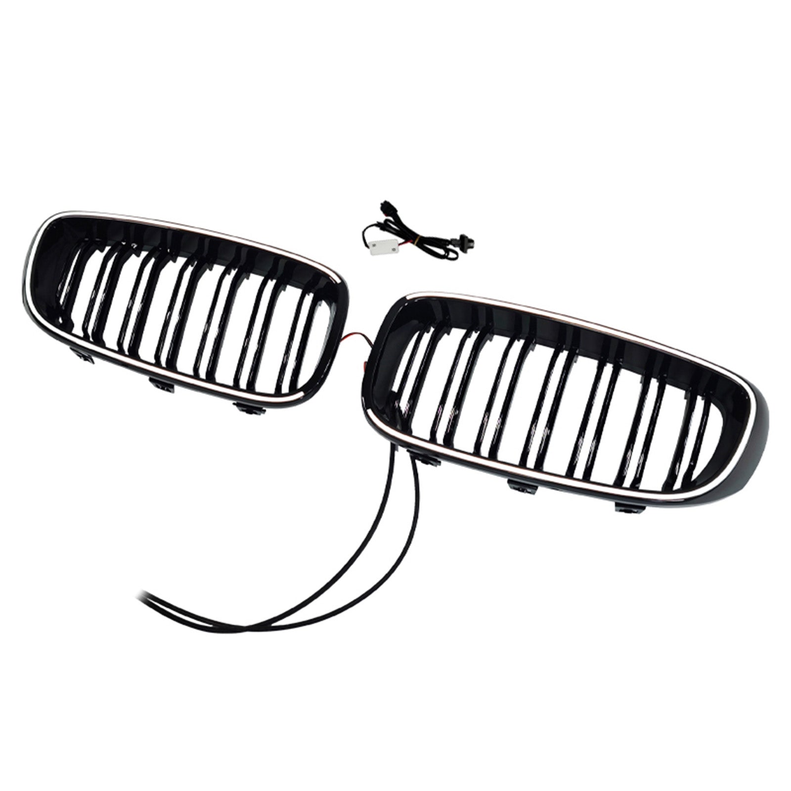 2013-2019 Fit BMW 3 Series F34 GT Dual Slat Front Bumper Grille Gloss Black