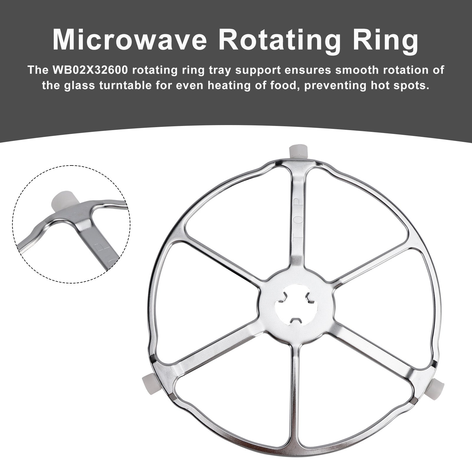 WB02X32600 WB06X10651 for GE Microwave Oven ROLLER RING TRAY SUPPORT