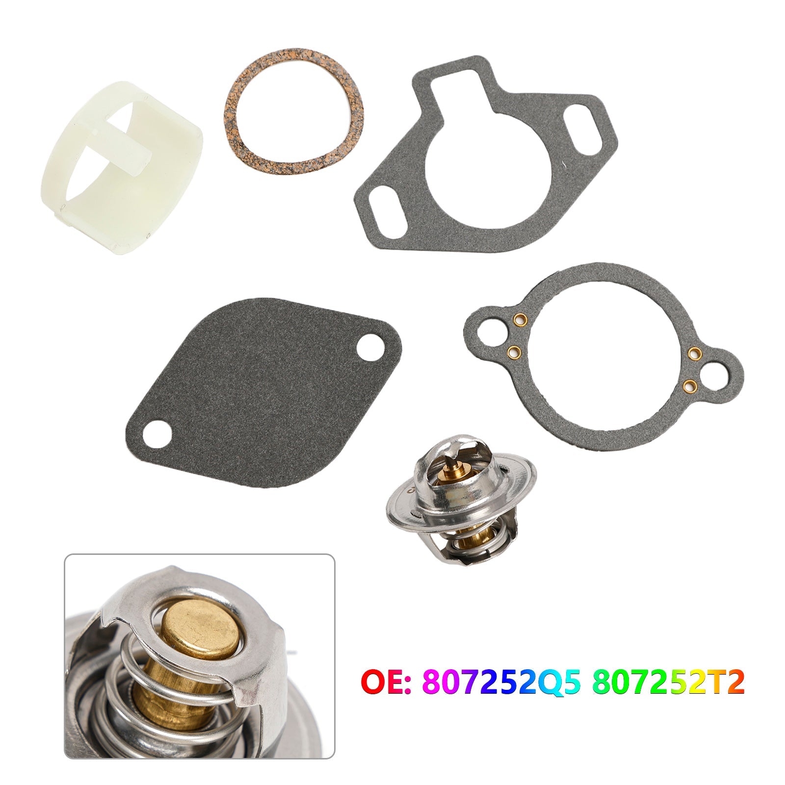 Thermostat Kit 160掳With Plastic Sleeve 807252Q5 807252T2 for MerCruiser