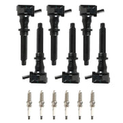 6 Ignition Coils Spark Plugs UF730 For Land Rover Discovery 2017-2020
