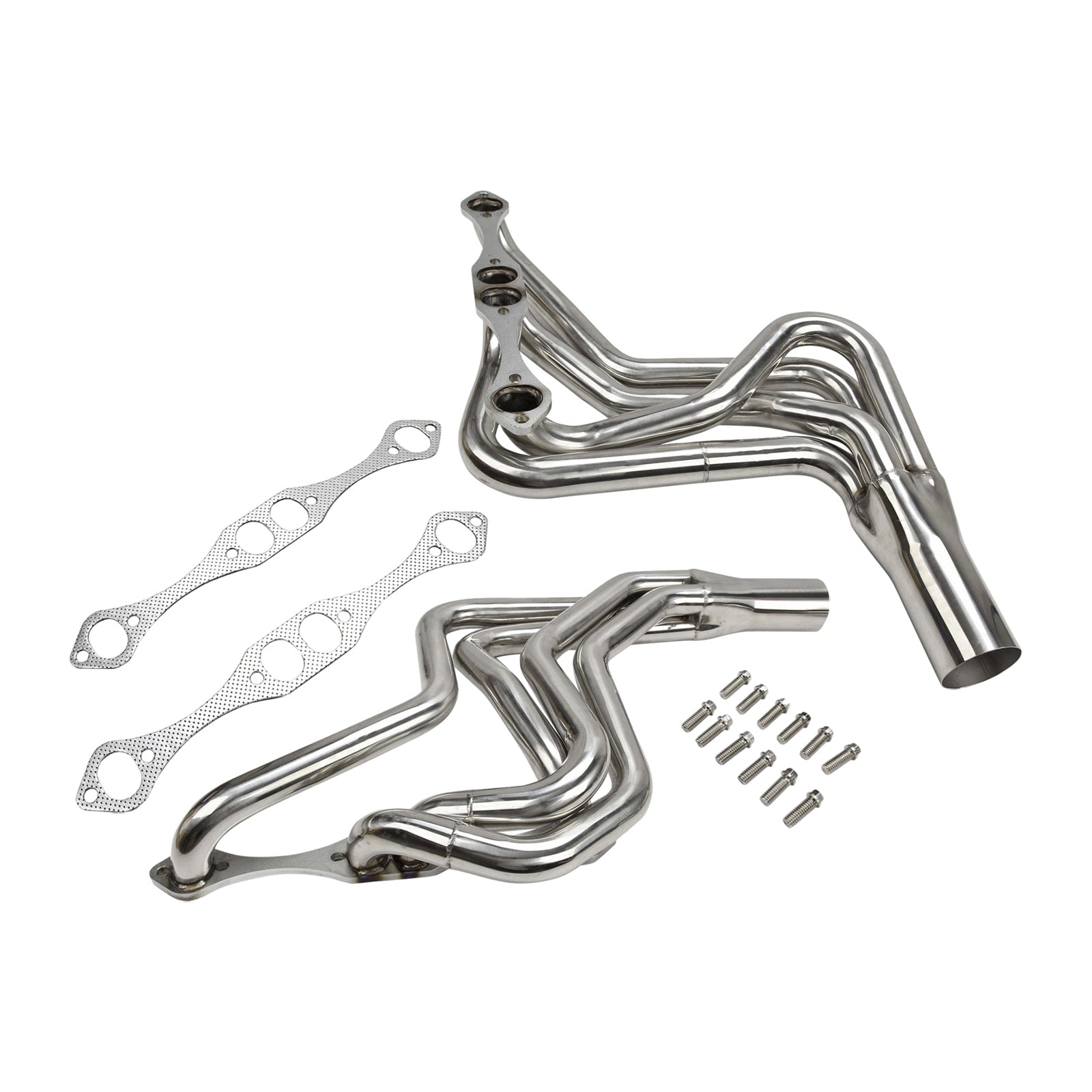 Stainless Steel Exhaust Manifold Header 267-400 fit Chevy SBC V8 1970-1987