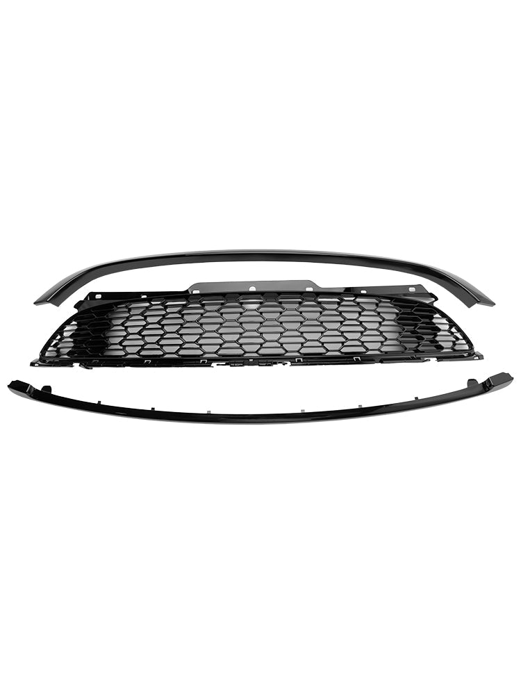 2007-2015 Mini Cooper S R55 R56 R57 R58 R59 JCW Style 3PCS Gloss Black Front Grill Grille