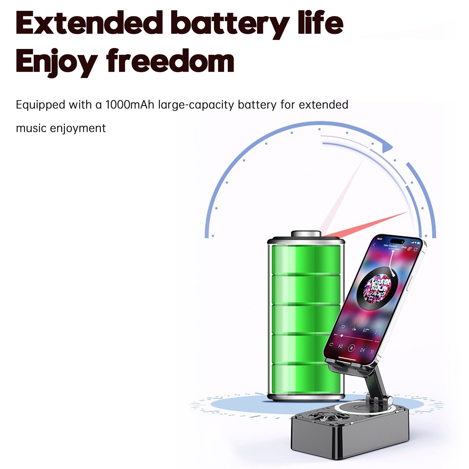 4 in 1 Phone Holder Bluetooth Speaker Wireless Charger Power Bank Desktop Live