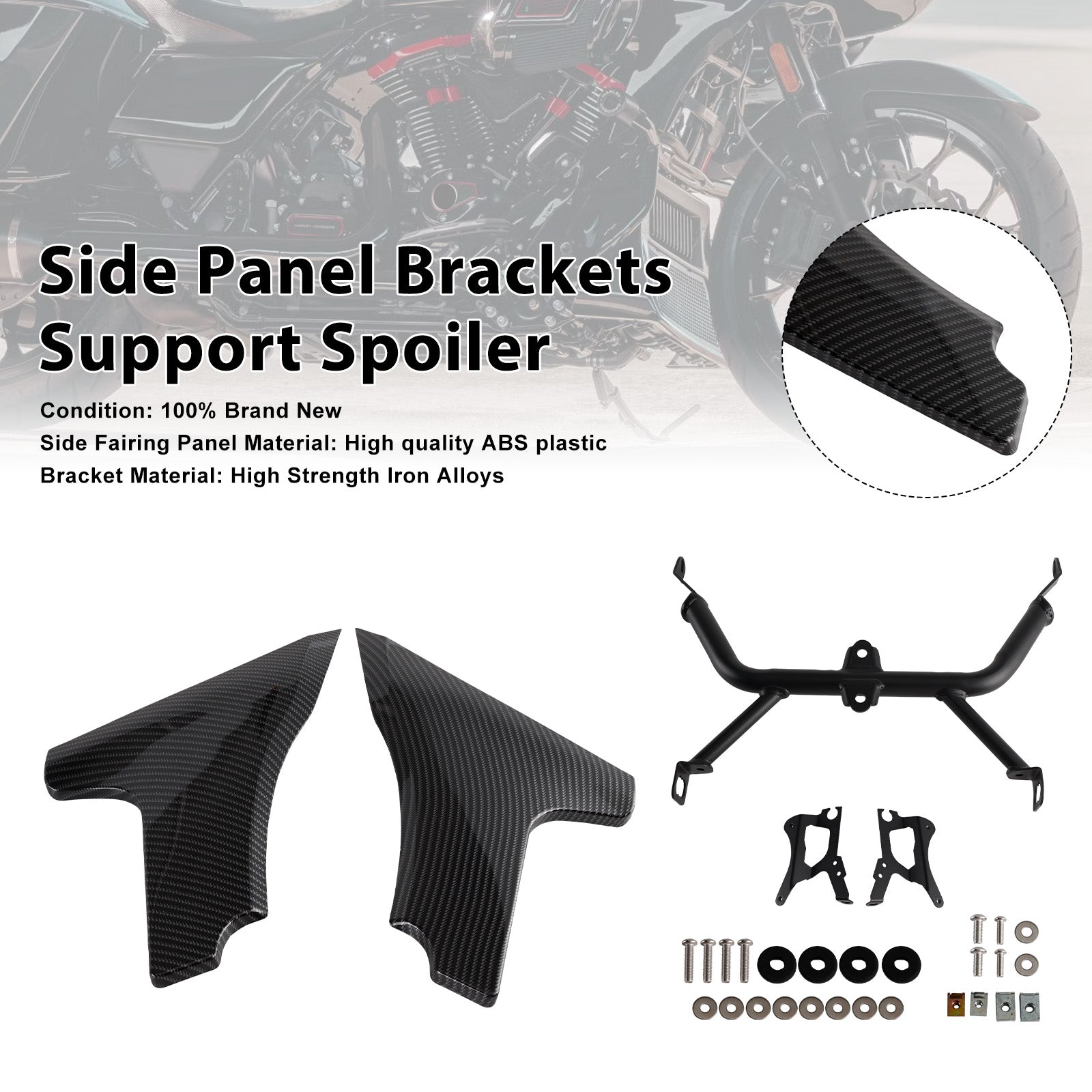 2024-later Harley Road Glide CVO ST FLTRXSTSE Side Panel Brackets Support Spoiler