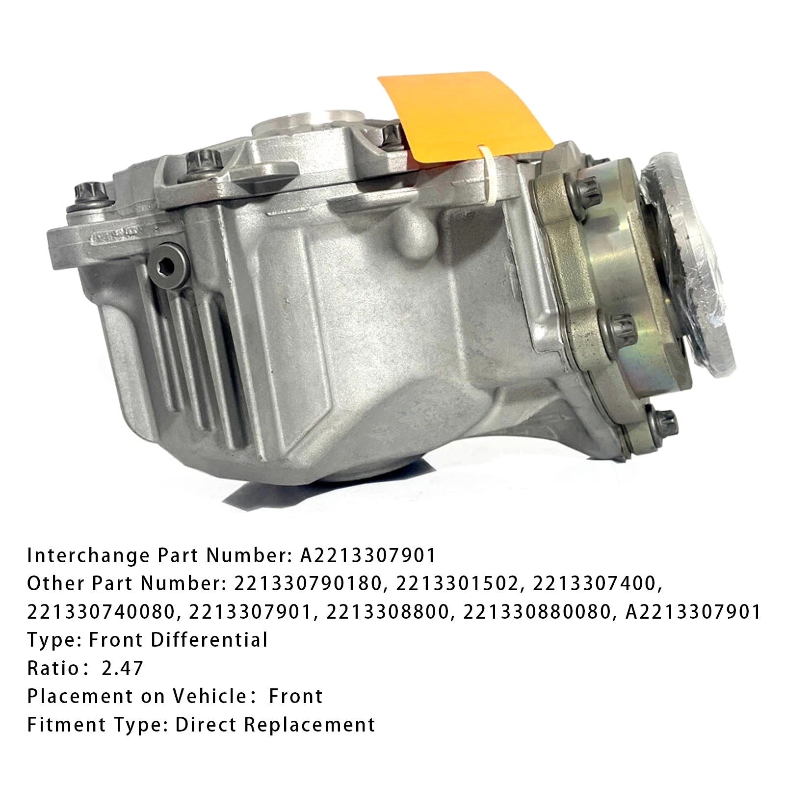 Mercedes-Benz Cls450 S63 S450 Front Axle Differential Assembly 2.77 Gear A2213307901